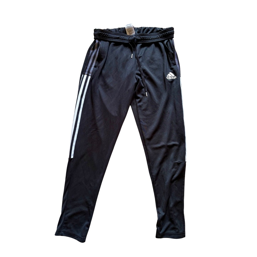 Adidas Womens L Black Tiro Track Aeroready Athletic Pants With Ankle Zip
